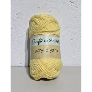 Crafters Square Acrylic Yarn Yellow Color Skein 2.1oz